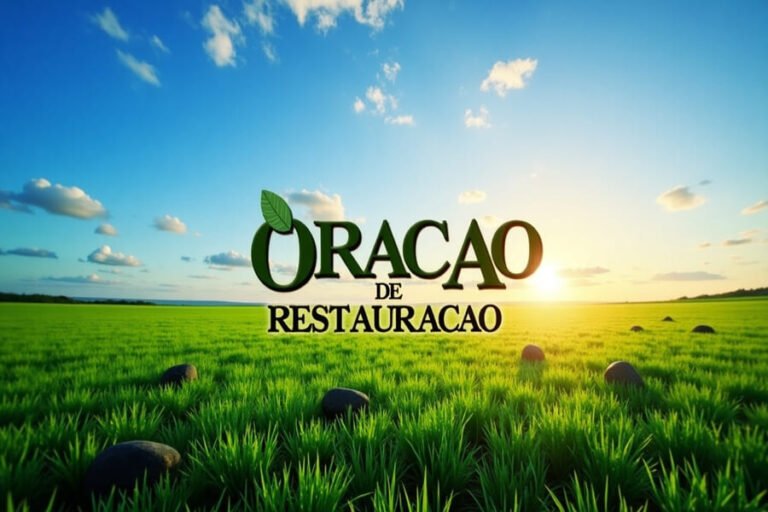 Imagem cristã com paisagem de restauração, Bíblia aberta sobre uma rocha, luz do amanhecer e o versículo Joel 2:25: "Restituirei os anos consumidos" — símbolo da promessa de Deus para tempos difíceis.